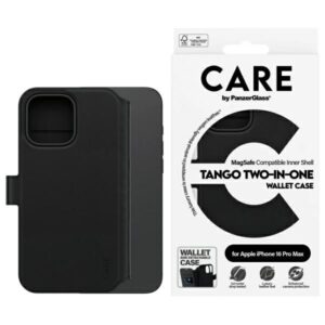 Kitas telefono priedas Panzer Glass  CARE by PanzerGlass Feature Tango 2in1 Wallet MagSafe Case for iPhone 16 Pro Max - Black 