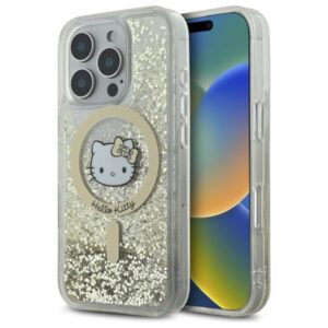 Kitas telefono priedas Hello Kitty  Hello Kitty Liquid Glitter Fever MagSafe Case for iPhone 16 Pro Max - Gold 