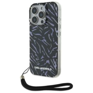 Kitas telefono priedas Karl Lagerfeld  Karl Lagerfeld Zebra With Cord iPhone 16 Pro Case - Purple 