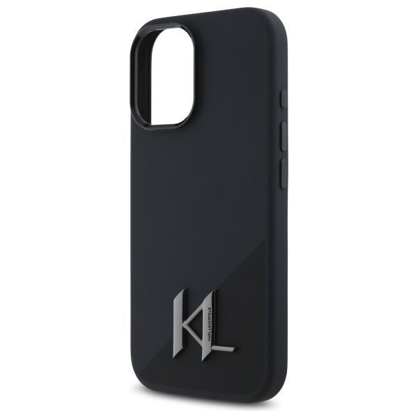 Other Phone Accessory Karl Lagerfeld Karl Lagerfeld KLHMP16SSCMKMPCK iPhone 16 6.1" black/black hardcase Silicone Shadow Metal Initial MagSafe