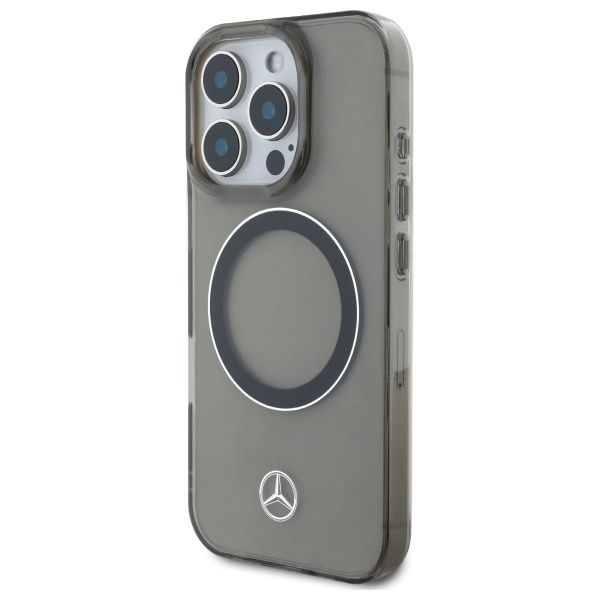 Other Phone Accessory Mercedes-Benz Mercedes Silver Ring MagSafe iPhone 16 Pro Max Case - Black