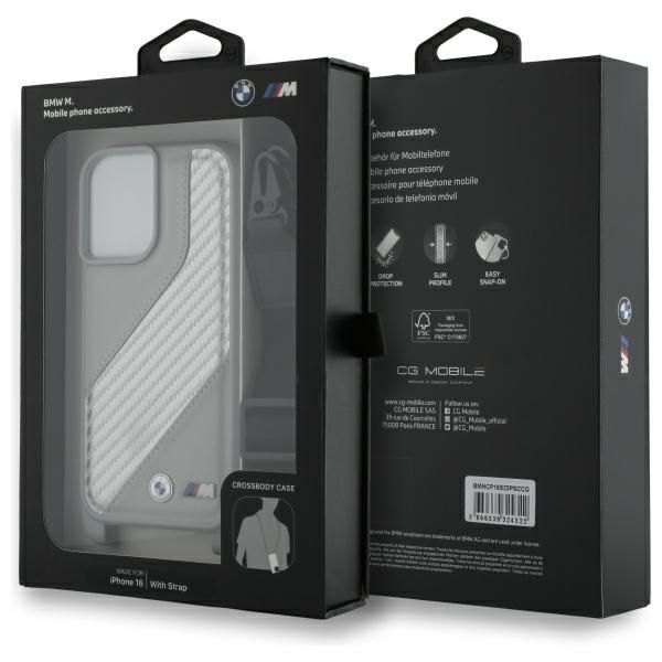 Other Phone Accessory BMW BMW M Edition Carbon Stripe & Strap iPhone 16 Case - Gray