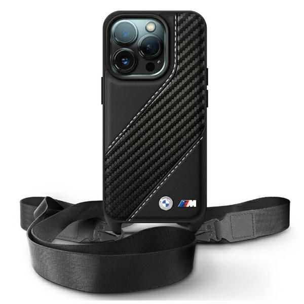 Other Phone Accessory BMW BMW M Edition Carbon Stripe & Strap Case for iPhone 16 Pro Max - Black