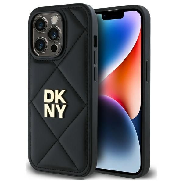 Muu telefoni lisavarustus DKNY DKNY Quilted Stack Logo iPhone 14 Pro Max Case - Black