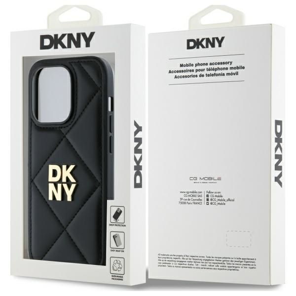 Muu telefoni lisavarustus DKNY DKNY Quilted Stack Logo iPhone 14 Pro Max Case - Black