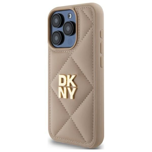 Muu telefoni lisavarustus DKNY DKNY Quilted Stack Logo iPhone 15 Pro Case - Beige
