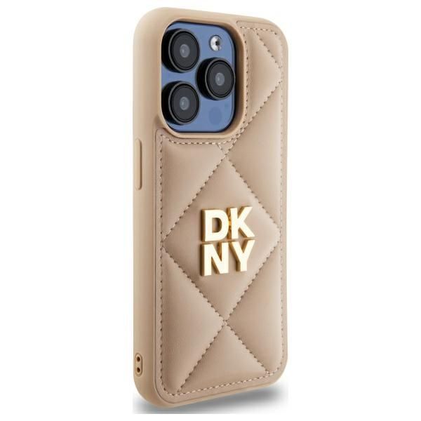 Muu telefoni lisavarustus DKNY DKNY Quilted Stack Logo iPhone 15 Pro Max Case - Beige