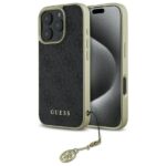 Kitas telefono priedas Guess  Guess 4G Charms Collection case for iPhone 16 Pro - black 