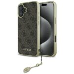 Cits mobilo telefonu aksesuārs Guess  Guess 4G Charms Collection iPhone 16 Plus Case - Brown 