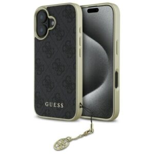 Kitas telefono priedas Guess  Guess 4G Charms Collection case for iPhone 16 Plus - black 
