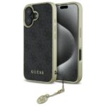 Cits mobilo telefonu aksesuārs Guess  Guess 4G Charms Collection case for iPhone 16 - black 