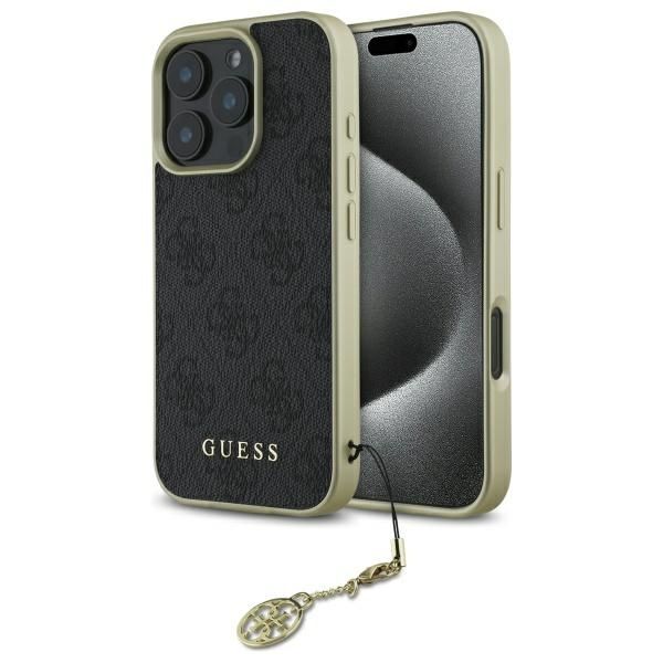 Other Phone Accessory Guess Guess 4G Charms Collection case for iPhone 16 Pro Max - black