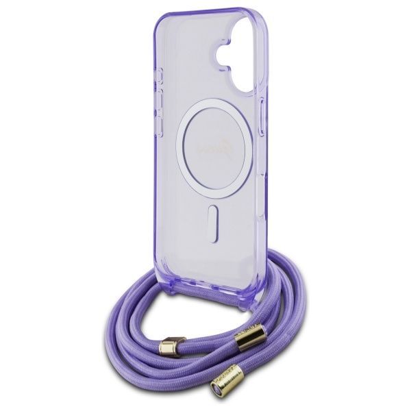 Muu telefoni lisavarustus Guess Guess Crossbody Cord Script MagSafe iPhone 16 Case - Purple