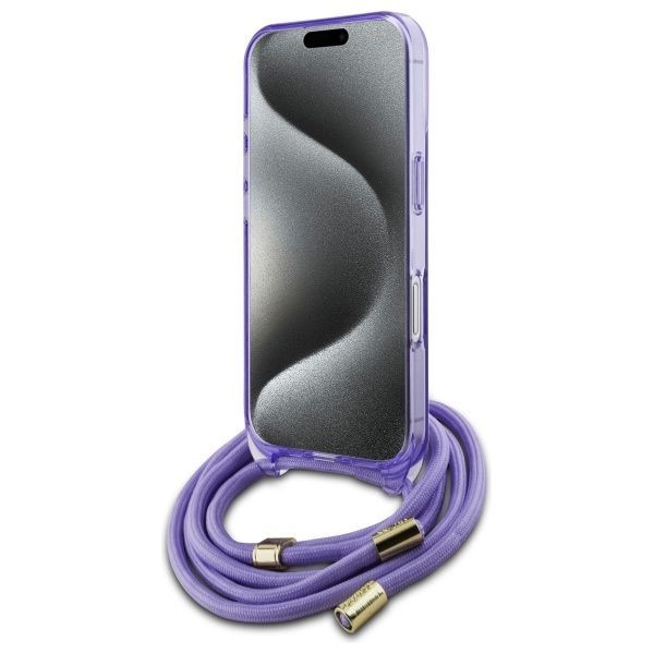 Muu telefoni lisavarustus Guess Guess Crossbody Cord Script MagSafe iPhone 16 Case - Purple