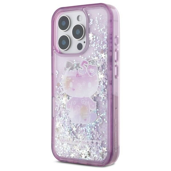 Muu telefoni lisavarustus Hello Kitty Hello Kitty Liquid Glitter 50TH Anniversary Party iPhone 16 Pro Case - Purple