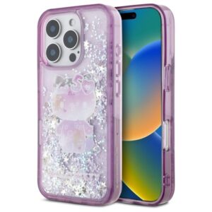 Kitas telefono priedas Hello Kitty  Hello Kitty Liquid Glitter 50TH Anniversary Party iPhone 16 Pro Max Case - Purple 
