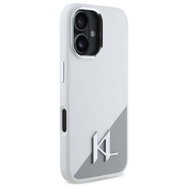 Other Phone Accessory Karl Lagerfeld Karl Lagerfeld Silicone Initial Metal Logo MagSafe iPhone 16 Case - White