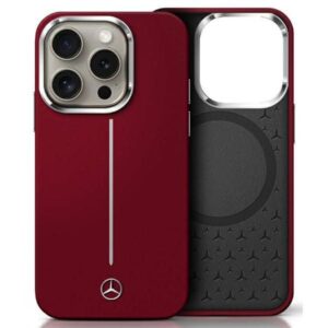 Other Phone Accessory Mercedes-Benz  Mercedes Silicone White Stripe MagSafe Case for iPhone 16 Pro Max - Red 