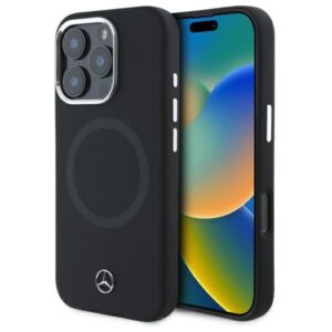 Other Phone Accessory Mercedes-Benz  Mercedes Silicone Tonal Logo MagSafe iPhone 16 Pro Max Case - Black 