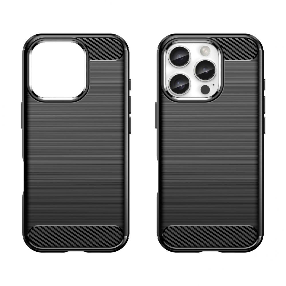 Nugarėlės dėklai Hurtel Carbon Case for iPhone 16 Pro - Black