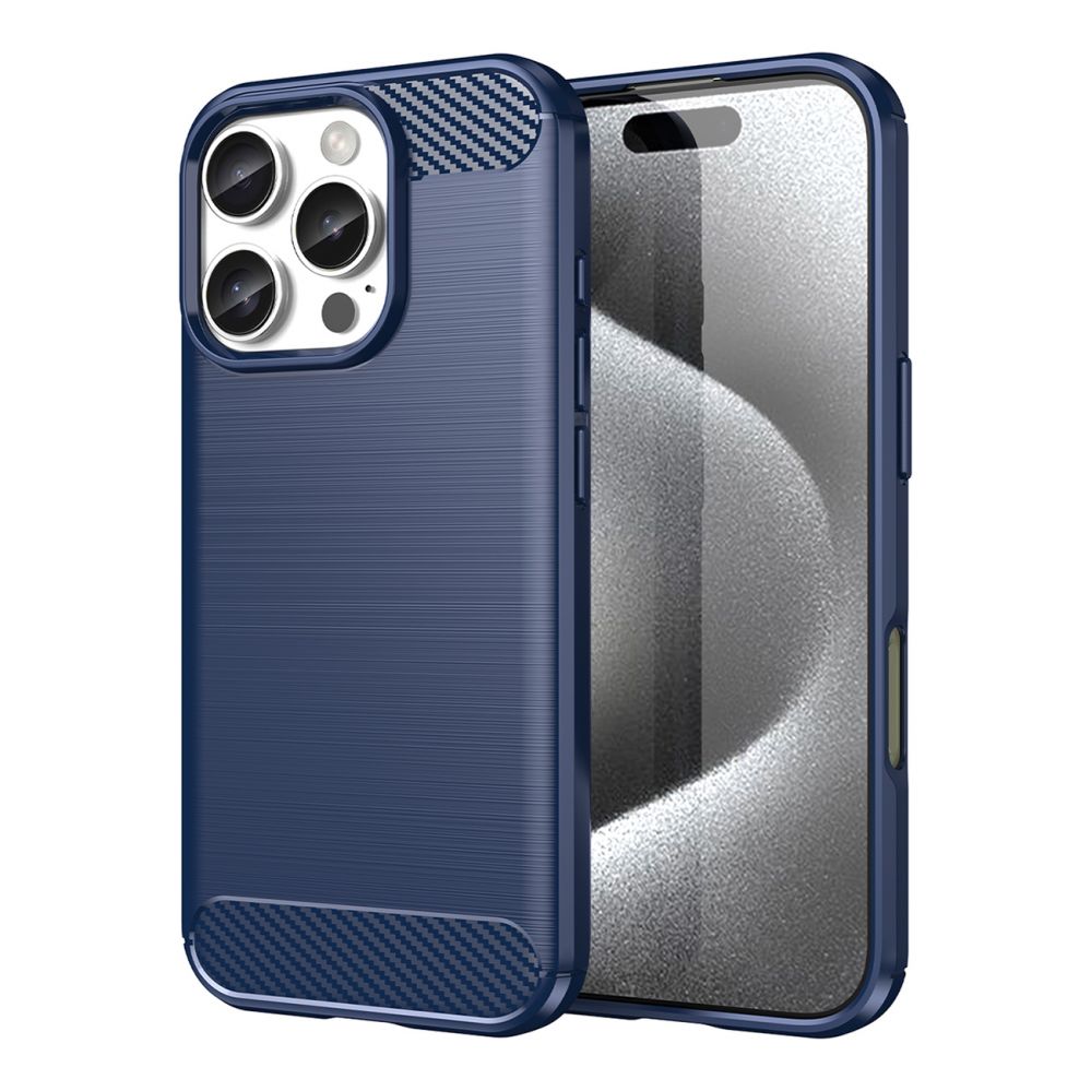 Nugarėlės dėklai Hurtel Carbon Case for iPhone 16 Pro - Blue