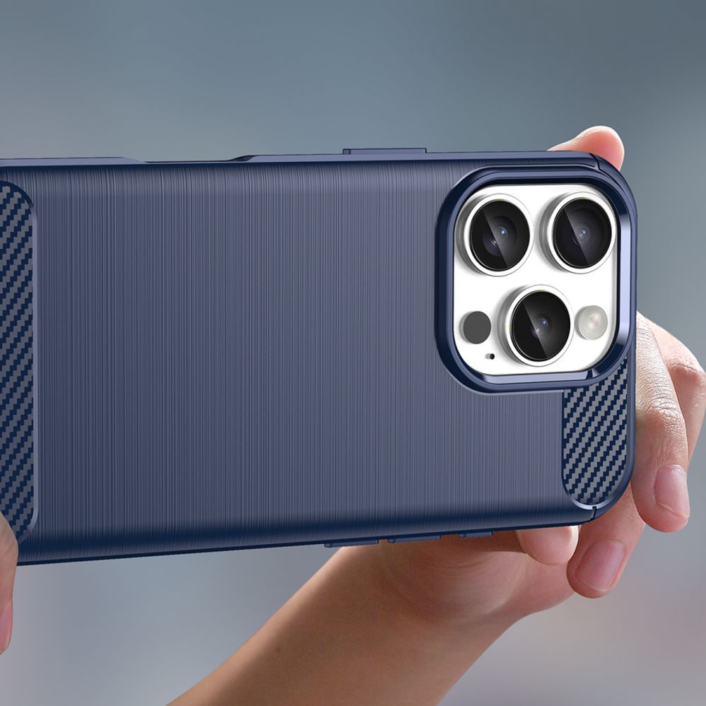 Nugarėlės dėklai Hurtel Carbon Case for iPhone 16 Pro - Blue
