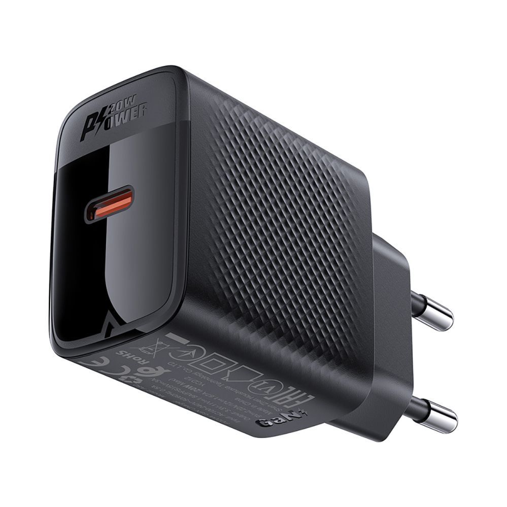 Adaptrid Acefast Acefast A82 Charger Network GaN USB-C PD 20W - Black Black