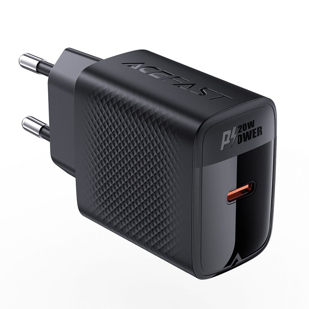 Adaptrid Acefast Acefast A82 Charger Network GaN USB-C PD 20W - Black Black