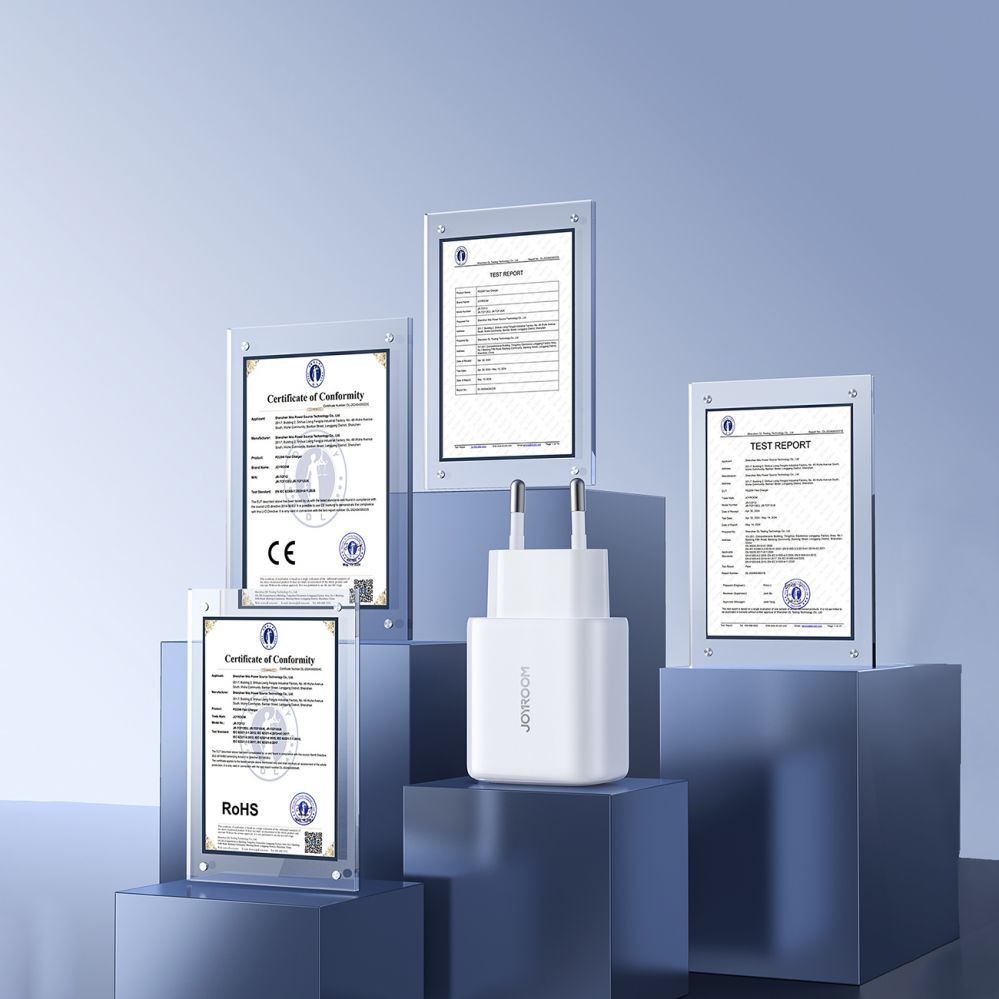 Adaptrid Joyroom Joyroom JR-TCF12 mains charger 2x USB-C 20W PD / QC 3.0 - white