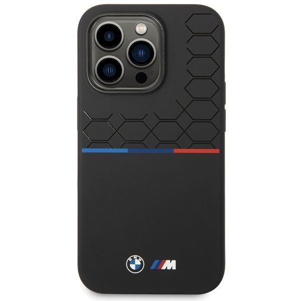 Aizmugurējais vāciņš BMW BMW Silicone Pattern iPhone 15 Pro Max Case - Black