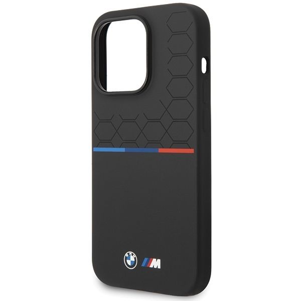 Aizmugurējais vāciņš BMW BMW Silicone Pattern iPhone 15 Pro Max Case - Black