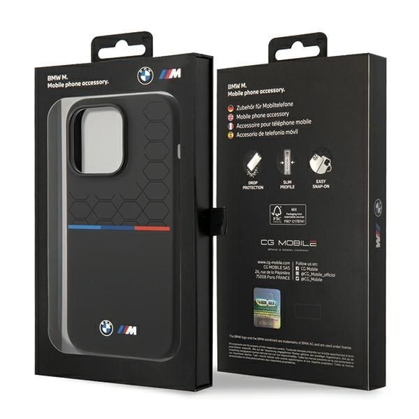 Aizmugurējais vāciņš BMW BMW Silicone Pattern iPhone 15 Pro Max Case - Black