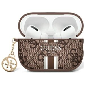 Kitas telefono priedas Guess  Guess GUA2P4RPSW AirPods 1/2 cover brown/brown 4G Printed Stripes Charm 