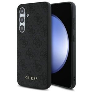 Kitas telefono priedas Guess  Guess GUHCS24FEG4GFGR S24 FE S721 gray/gray hardcase 4G Metal Gold Logo 
