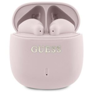 Kitas telefono priedas Guess  Guess Bluetooth headphones GUTWSJ14ESGP TWS + docking station pink/pink Printed Classic Logo 