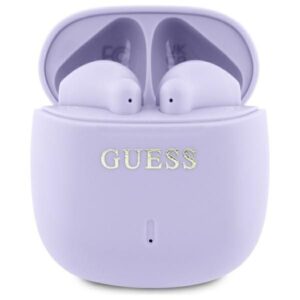 Kitas telefono priedas Guess  Guess Bluetooth headphones GUTWSJ14ESGU TWS + docking station purple/purple Printed Classic Logo 