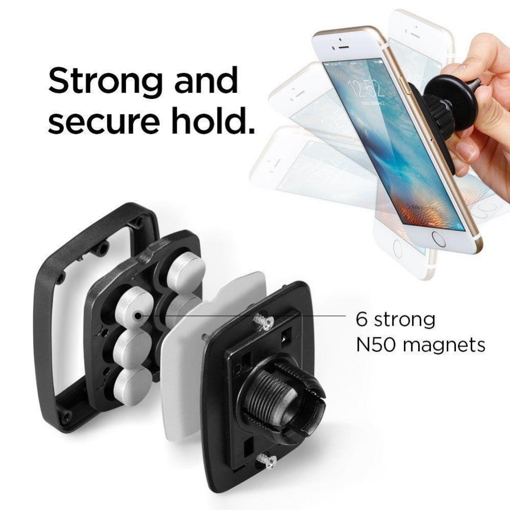 Auto holder Spigen Spigen H12 phone holder for car air vent magnetic - black