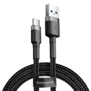 Kabelis Baseus  Baseus Cafule USB-A / USB-C QC 3.0 3A cable 0.5 m - black-gray