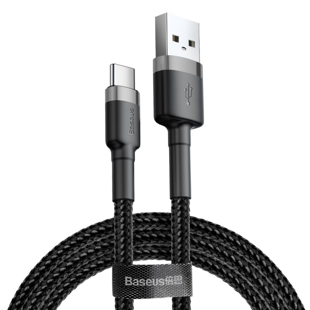 Cable Baseus Baseus Cafule USB-A / USB-C QC 3.0 3A cable 1 m - black-gray