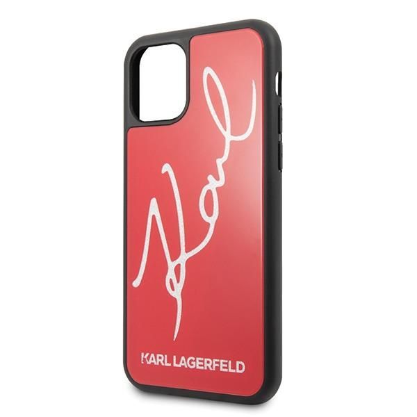 Tagakaaned Karl Lagerfeld Karl Lagerfeld KLHCN65DLKSRE iPhone 11 Pro Max czerwony/red hard case Signature Glitter