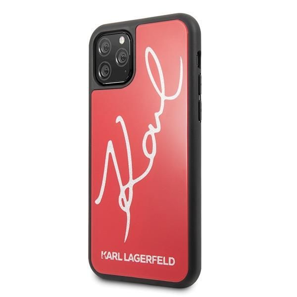 Tagakaaned Karl Lagerfeld Karl Lagerfeld KLHCN65DLKSRE iPhone 11 Pro Max czerwony/red hard case Signature Glitter