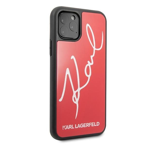 Tagakaaned Karl Lagerfeld Karl Lagerfeld KLHCN65DLKSRE iPhone 11 Pro Max czerwony/red hard case Signature Glitter