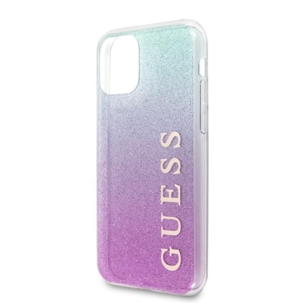 Tagakaaned Guess Guess GUHCN65PCUGLPBL iPhone 11 Pro Max rose blue/pink blue hard case Glitter Gradient