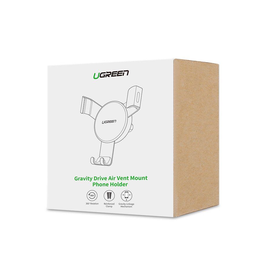 Auto holder Ugreen car gravity holder for air supply ventilation grille (50564) Gray