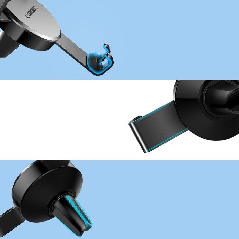 Auto holder Ugreen car gravity holder for air supply ventilation grille (50564) Gray