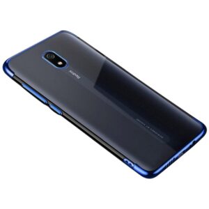 Nugarėlės dėklai Hurtel  Clear Color Case Gel TPU Electroplating frame Cover for Xiaomi Redmi 8A blue 