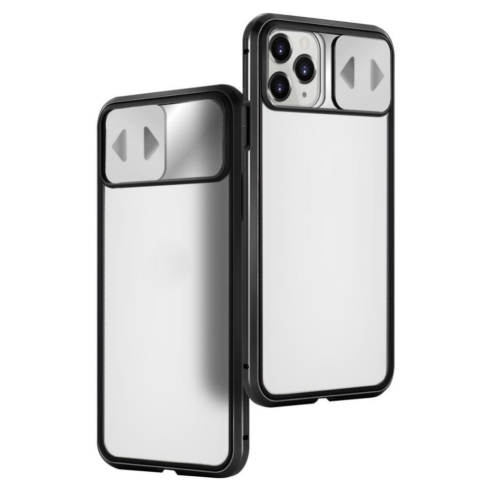 Tagakaaned Wozinsky Wozinsky Magnetic Cam Slider Case Full Body Cover built-in front glass lens rotector for Huawei P40 black