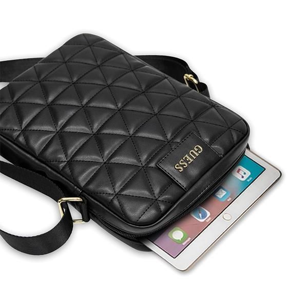 Universaal spordiümbris Guess Guess Torba GUTB10QLBK 10" czarna/black Quilted Tablet Bag