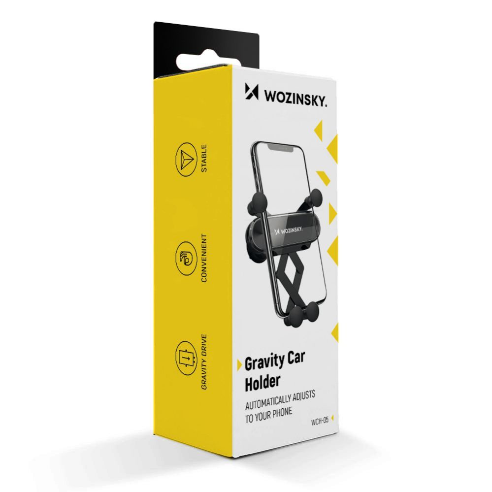 Auto holder Wozinsky Wozinsky gravity car phone holder for air vent black (WCH-05)