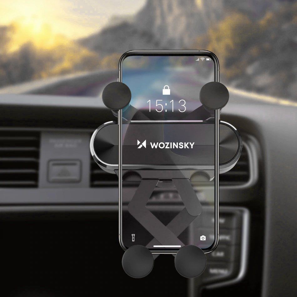 Auto holder Wozinsky Wozinsky gravity car phone holder for air vent black (WCH-05)